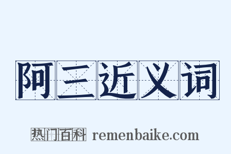 阿三近义词是什么意思的图片
